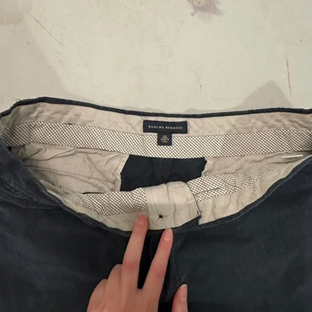 Banana-republic Men's Black and Grey Shorts